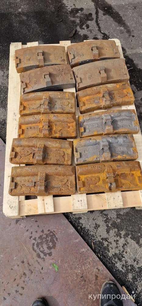 Фото Колодки тормозные локомотивные безгребневые тип М