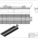 фото Понтонная платформа - паром, грузоподъемностью 45 тонн.  Габариты 26х8 метров.