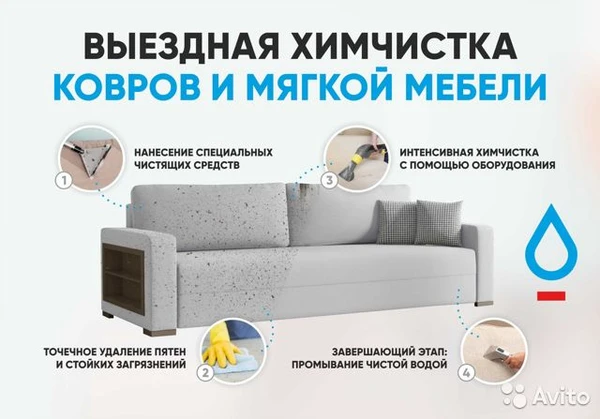 Фото Выездная химчистка мебели и ковров