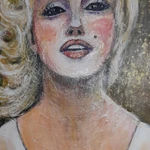 Фото №3 Картина акрилом " Монро. На пороге вечности."