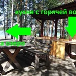 Беседка с холодильником и горячей водой