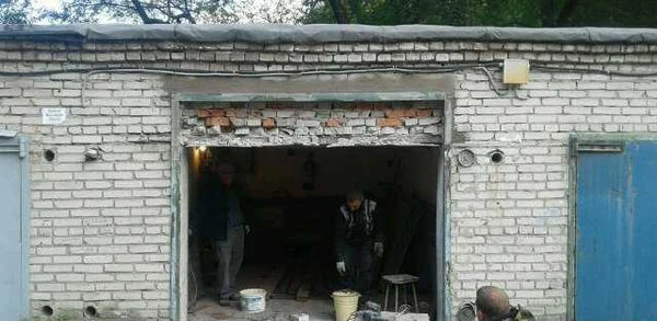 Фото Увеличение, расширение проемов гаражных ворот
