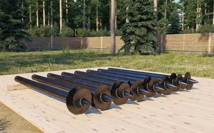 Фото Фундаменты ленточные, свайно винтовые