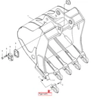 Фото №2 Коронка ковша Hyundai R450LC-7 (61QB-31310)