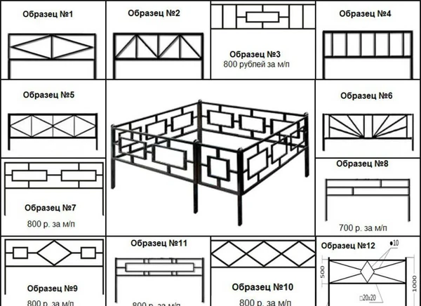 Фото Металличесие ритуальные ограды