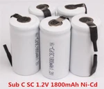 фото Аккумулятор 1,2 v SC 1800 mAh Ni-Cd с техническими выводами