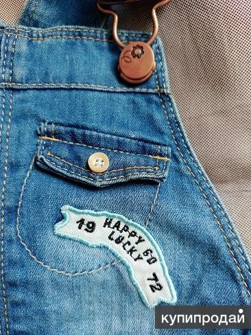 Фото Джинсовый детский сарафан.