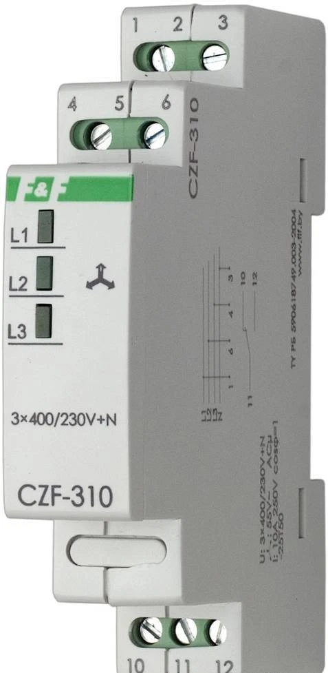 Фото Реле контроля фаз CZF-310 задержка отключения 3-5 сек.