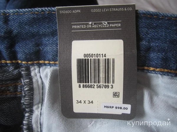 Фото Джинсы Levis 501 W34 L34 из США