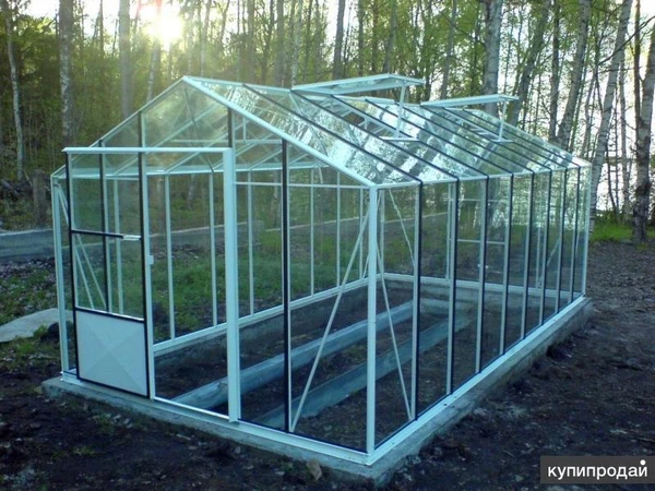 Фото Алюминиевая теплица под стекло АСГ 16