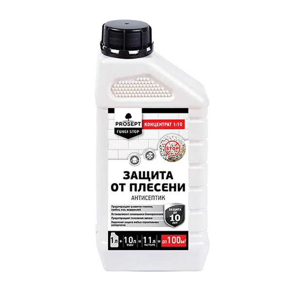 Фото Просепт FUNGI STOP (1л) - антисептик для минеральных поверхностей. Концентр