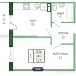 Фото №3 1-к квартира, 35 м2, 10/18 эт.