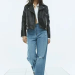 Фото №5 Байкерская куртка H&M, черный