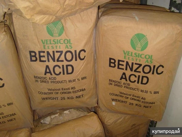 Фото Бензойная кислота пр-ва КИТАЙ купить цена