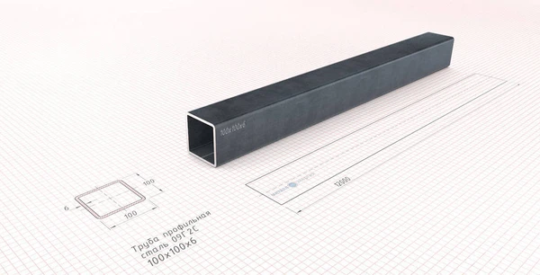 Фото Труба профильная 100х100х4