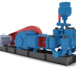 фото Насосный агрегат АН-125 с электродвигателем ВЗИ на раме