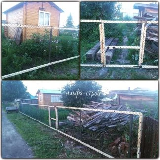 Фото Заборы из сетки-рабицы, профлиста, дерева