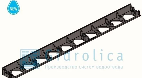 Фото Бордюр GidrolicaLine Б-100.8.4.5 - пластиковый черный