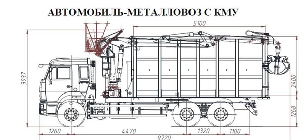 Фото Ломовоз на базе грузового автомобиля с гидроманипулятором