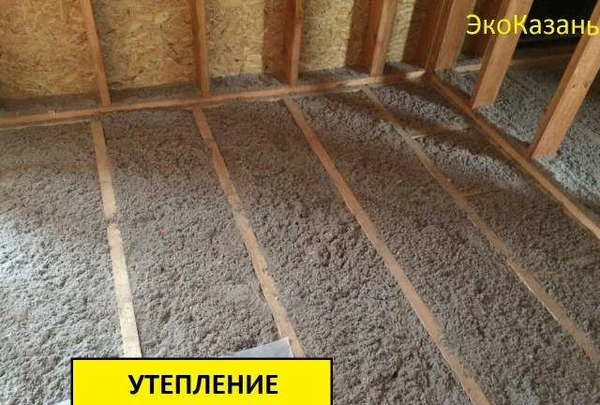 Фото Утепление эковатой