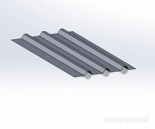 Фото Гофрированные листы 1050x50x2х300 ГОСТ 9234-74 с трапециевидным профилем