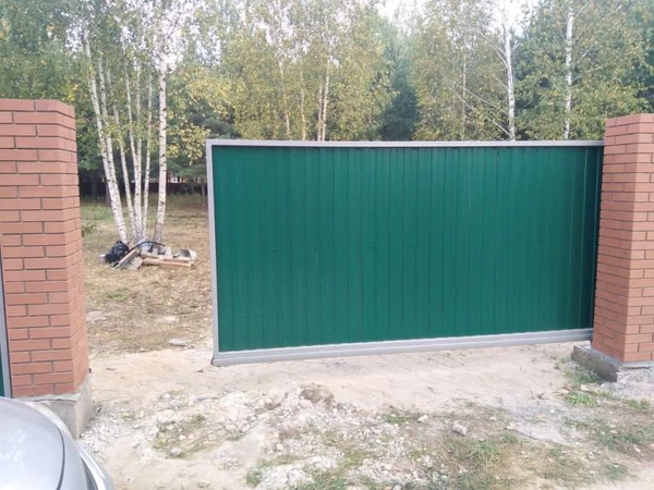 Фото Заборы Откатные ворота навесы 
