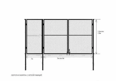 Фото Ворота с сеткой