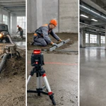 фото Полусухая стяжка пола для коммерческих объектов от 200 м²