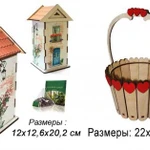Набор 2 в 1  - Чайный домик Византия ,  Корзинка на счастье 