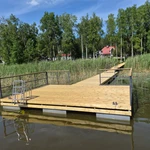 Фото №5 Понтонный плавучий причал с площадкой для отдыха на воде