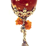 Фото №2 Бокал "Виноград" из натурального балтийского янтаря