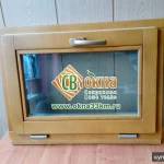 Фото №11 Деревянные окна для бани из лиственницы и дуба