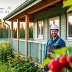 Фото №2 Пристройка деревянной веранды к дачному домику