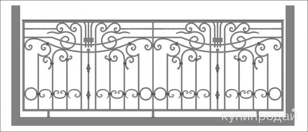 Фото Балконные ограждения с элементами ковки.