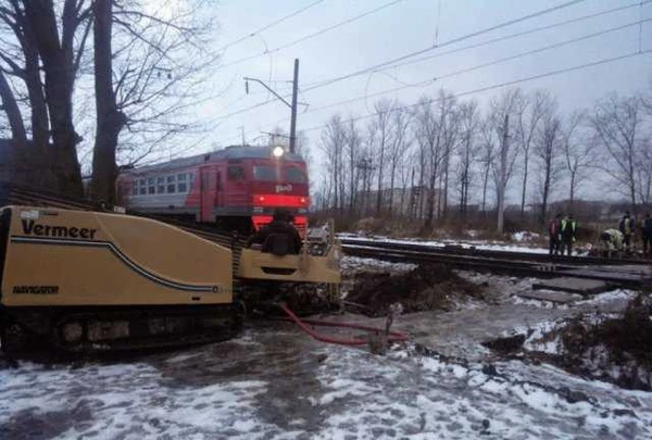 Фото Гнб / Бурение / Прокол футляра под дорогой