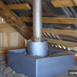 Фото №6 Вермикулит теплоизоляция дымохода, проходного узла (домов, бань), джут шкант