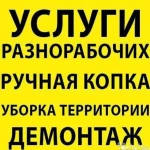 Услуги Разнорабочих,Землекопов,Демонтаж