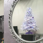 Фото №2 Большое круглое зеркало в раме серебро с патиной Д=140см