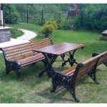 Фото №2 Комплект садовой мебели «ПОЛЯНА» (1,5 м)