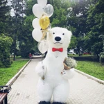 Поздравление от Белого Мишки, ростовые куклы Пенза, аниматор пензы