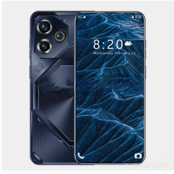 Смартфон 2024 новые мобильные телефоны Pova6 Pro 7,3 дюймов HD экран смартфон 16