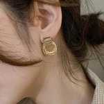 Фото №2 Золотые серьги бижутерия