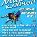 Изготовление ключей.Чип ключ.Открытие автомобиля