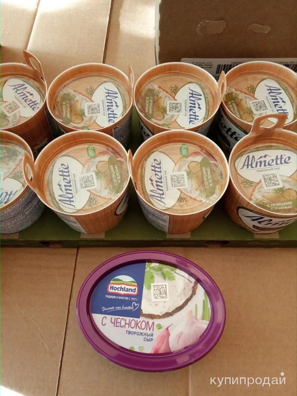 Фото Творожные сыры Альметте и Хохланд