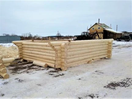 Фото Сруб бани 3*3 из калиброванного бревна