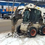 фото Аренда и услуги мини погрузчика на колесном ходу : Ковш , гидромолот , вилы ,щетка .