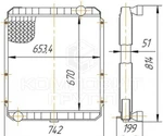 фото Радиатор охлаждения КАМАЗ-5320