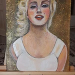 Фото №4 Картина акрилом " Монро. На пороге вечности."