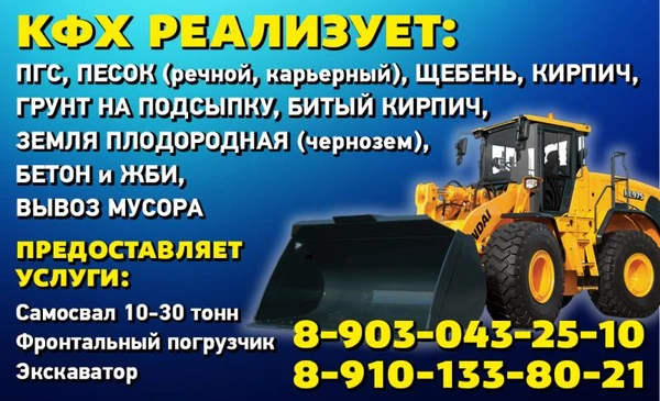 Фото Доставка песок чернозем