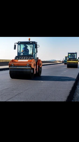 Фото Укладка асфальта асфальтирование дорог 